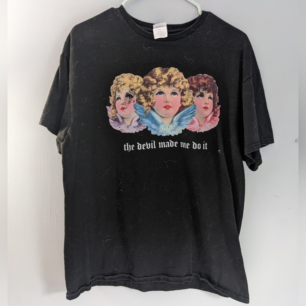 Black Graphic Relaxed Short Sleeve Tee
